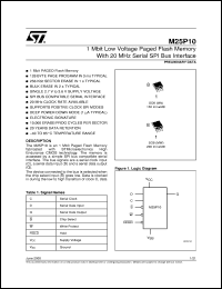 datasheet for M25P10 by SGS-Thomson Microelectronics