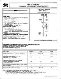 datasheet for P4KE22 by 