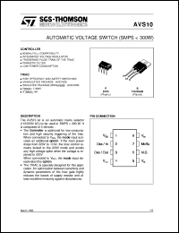datasheet for AVS10-CB by SGS-Thomson Microelectronics