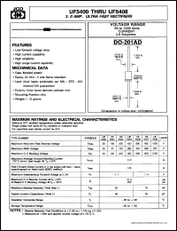 datasheet for UF5400 by 