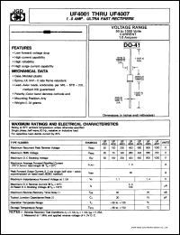 datasheet for UF4007 by 