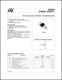 datasheet for D45H11 by SGS-Thomson Microelectronics