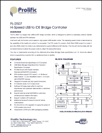 datasheet for PL-2507 by 