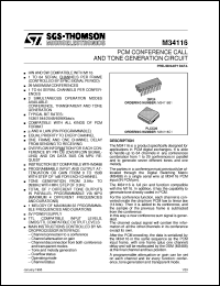 datasheet for M34116B1 by SGS-Thomson Microelectronics
