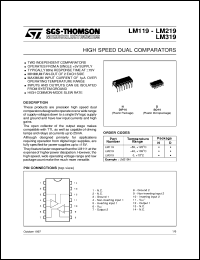 datasheet for LM119D by SGS-Thomson Microelectronics