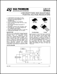 datasheet for LD1117D25 by SGS-Thomson Microelectronics