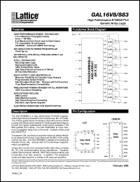 datasheet for GAL16V8D-30LD/883 by Lattice Semiconductor Corporation