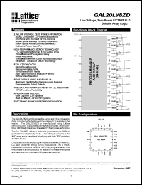 datasheet for GAL20LV8ZD-25QJ by Lattice Semiconductor Corporation