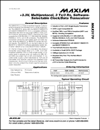 datasheet for MAX3170CAI by Maxim Integrated Producs