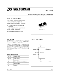datasheet for M27512 by SGS-Thomson Microelectronics