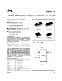 datasheet for M27V512 by SGS-Thomson Microelectronics