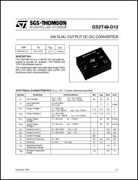 datasheet for GS2T48-D12 by SGS-Thomson Microelectronics