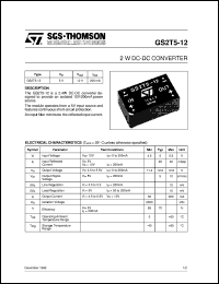 datasheet for GS2T5-12 by SGS-Thomson Microelectronics