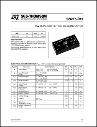 datasheet for GS2T5-D12 by SGS-Thomson Microelectronics
