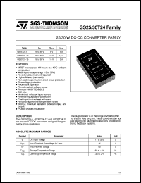 datasheet for GS30T24-15 by SGS-Thomson Microelectronics