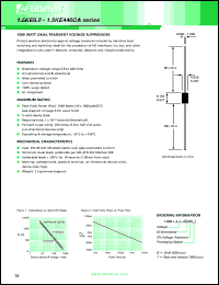 datasheet for 1.5KE300CA by 