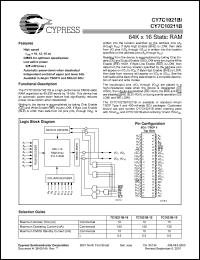 datasheet for CY7C1021B-15ZC by Cypress Semiconductor