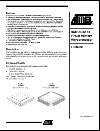 datasheet for TS68020MR25 by ATMEL Corporation