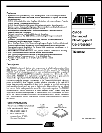 datasheet for TS68882DESC02XA by ATMEL Corporation