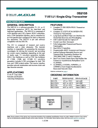 datasheet for DS2155GN by Dallas Semiconductor