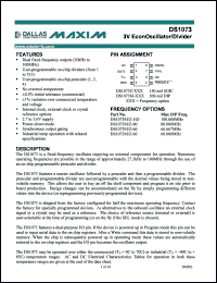 datasheet for DS1073M-80 by Dallas Semiconductor