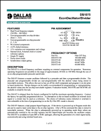 datasheet for DS1075M-60 by Dallas Semiconductor