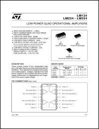 datasheet for LM124 by SGS-Thomson Microelectronics