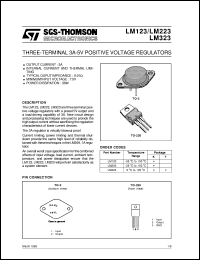 datasheet for LM123K by SGS-Thomson Microelectronics
