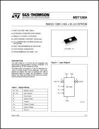 datasheet for M27128A by SGS-Thomson Microelectronics