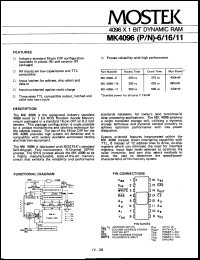 datasheet for MK4096N-6 by 