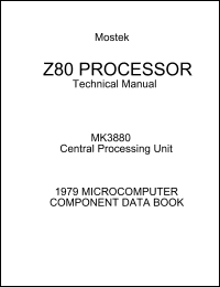 datasheet for MK3880P-10 Z80-CPU by 