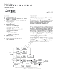 datasheet for UT8R512K8-15UWA by 