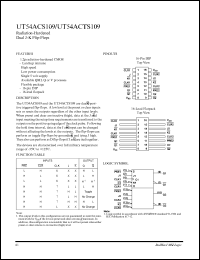 datasheet for UT54ACTS109 by 