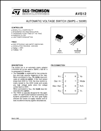 datasheet for AVS12CB by SGS-Thomson Microelectronics