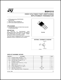 datasheet for BUH1215 by SGS-Thomson Microelectronics