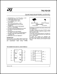 datasheet for 74LVQ125 by SGS-Thomson Microelectronics