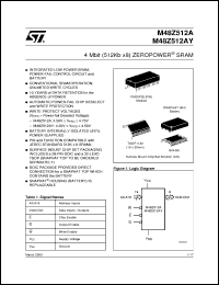 datasheet for M48Z512AY-85PM1 by SGS-Thomson Microelectronics