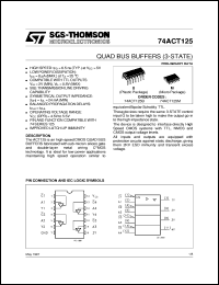 datasheet for 74ACT125 by SGS-Thomson Microelectronics