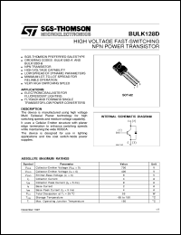 datasheet for BULK128D-B by SGS-Thomson Microelectronics