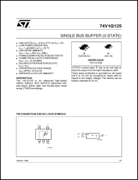 datasheet for 74V1G125 by SGS-Thomson Microelectronics