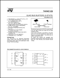 datasheet for 74VHC125 by SGS-Thomson Microelectronics