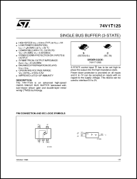 datasheet for 74V1T125 by SGS-Thomson Microelectronics