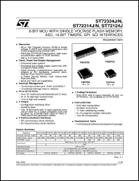 datasheet for ST72C334J2 by SGS-Thomson Microelectronics