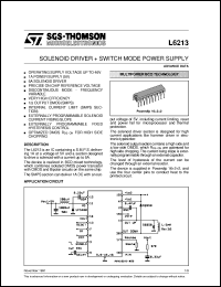 datasheet for L6213 by SGS-Thomson Microelectronics