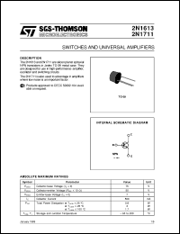 datasheet for 2N1613 by SGS-Thomson Microelectronics
