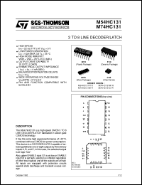 datasheet for M74HC131 by SGS-Thomson Microelectronics