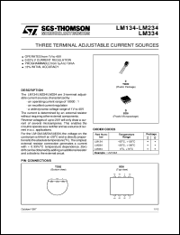 datasheet for LM134 by SGS-Thomson Microelectronics
