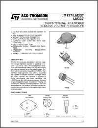 datasheet for LM137K by SGS-Thomson Microelectronics