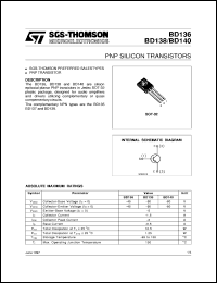 datasheet for BD136 by SGS-Thomson Microelectronics