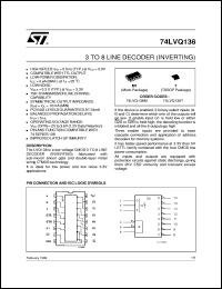 datasheet for 74LVQ138 by SGS-Thomson Microelectronics